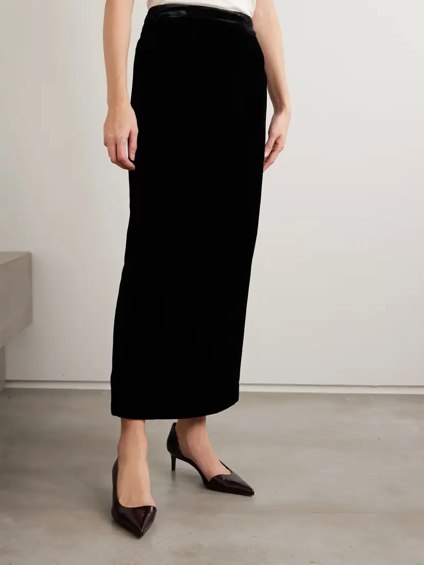 VIOLANTE NESSI Velvet Maxi Skirt | Thumbnail 3 VIOLANTE NESSI Velvet Maxi Skirt | Thumbnail 3