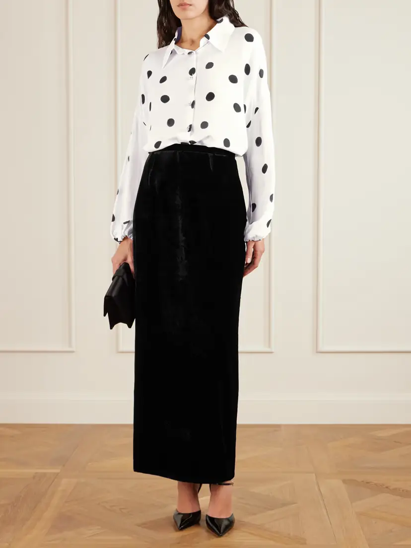 BERNADETTE Velvet Maxi Skirt | Thumbnail 2 BERNADETTE Velvet Maxi Skirt | Thumbnail 2