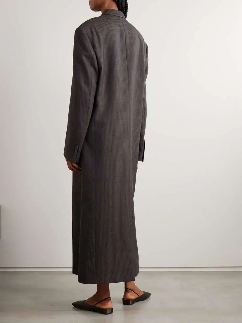 Calvin Klein Collection Brooke Oversized Striped Wool Coat | Thumbnail 3 Calvin Klein Collection Brooke Oversized Striped Wool Coat | Thumbnail 3