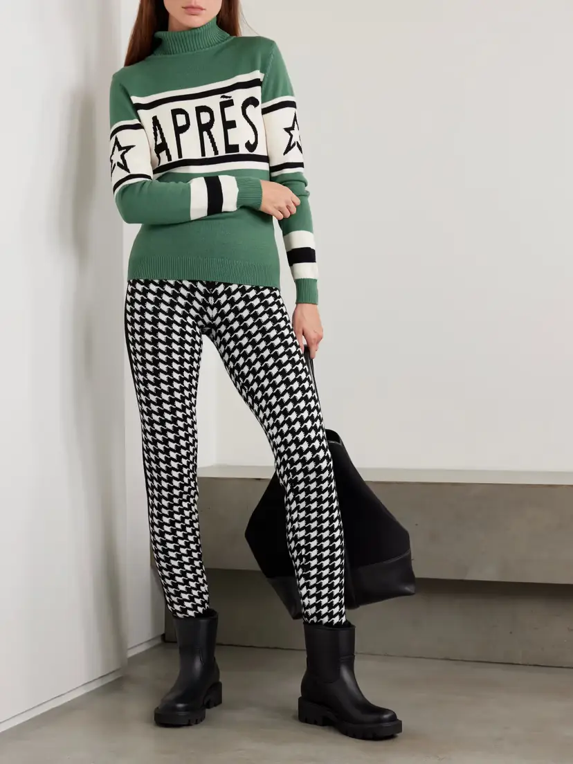 Perfect Moment Houndstooth Merino Wool Leggings | Thumbnail 2 Perfect Moment Houndstooth Merino Wool Leggings | Thumbnail 2