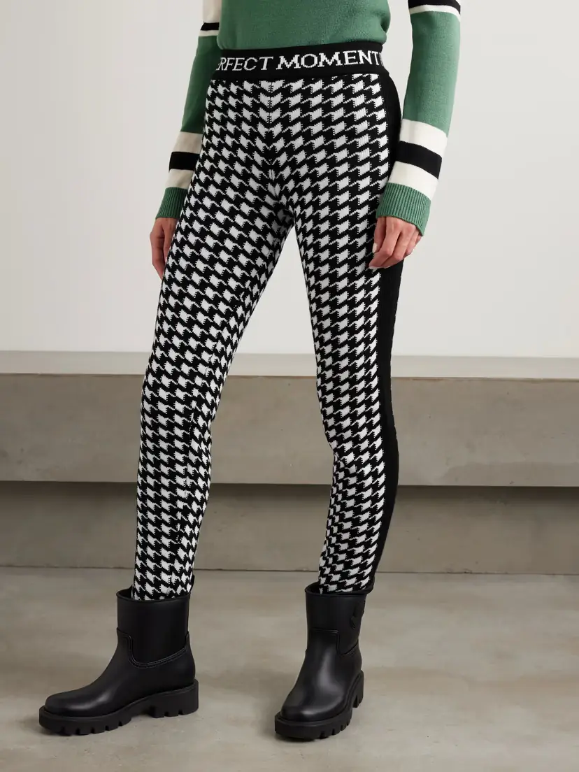 Perfect Moment Houndstooth Merino Wool Leggings | Thumbnail 3 Perfect Moment Houndstooth Merino Wool Leggings | Thumbnail 3