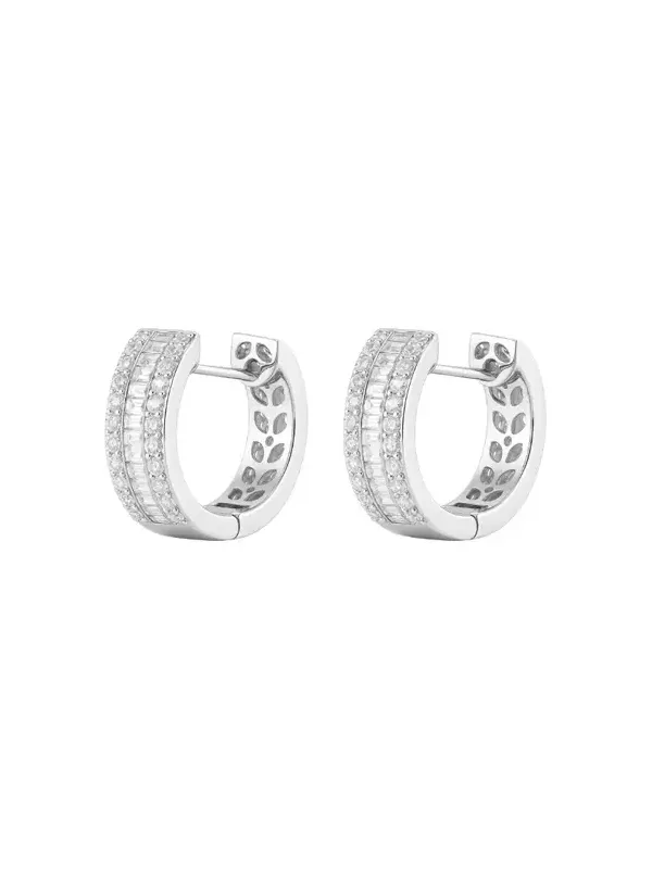 1.10ct Diamond 18K Gold Huggie Hoop Earrings 1.10ct Diamond 18K Gold Huggie Hoop Earrings
