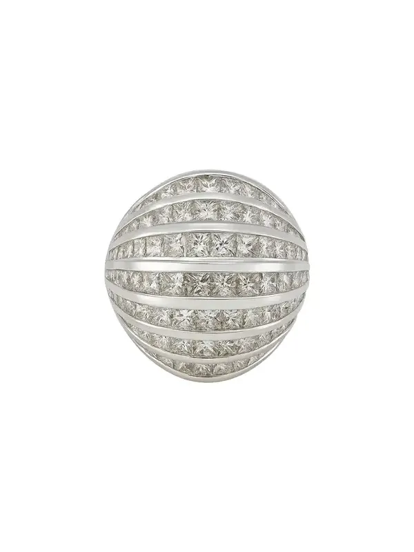 Wish Fine Jewelry 5.21ct Diamond 18K Gold Shield Cocktail Ring