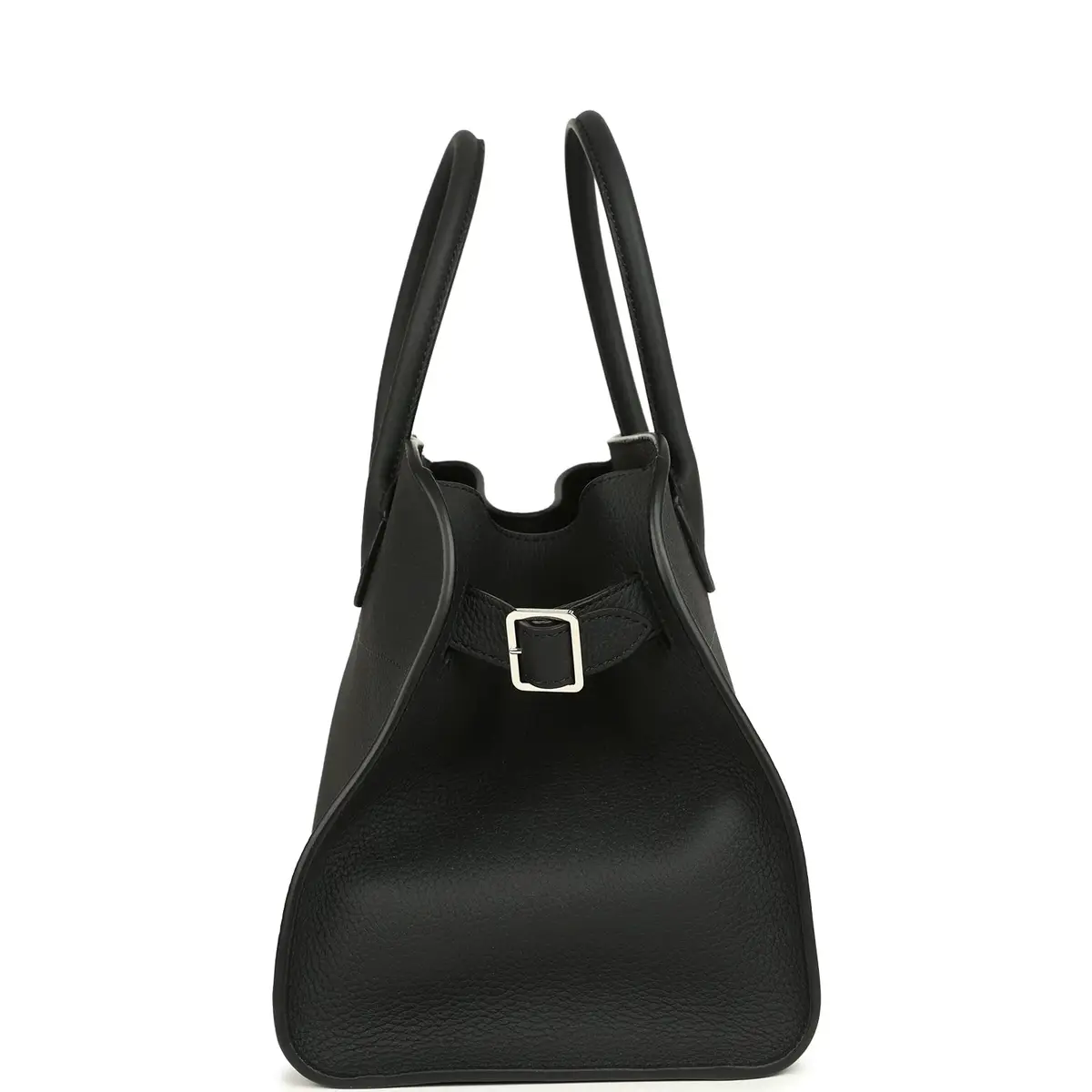 The Row The Row Soft Margaux 12 Bag Black Calfskin Silver Hardware | Thumbnail 3 The Row The Row Soft Margaux 12 Bag Black Calfskin Silver Hardware | Thumbnail 3
