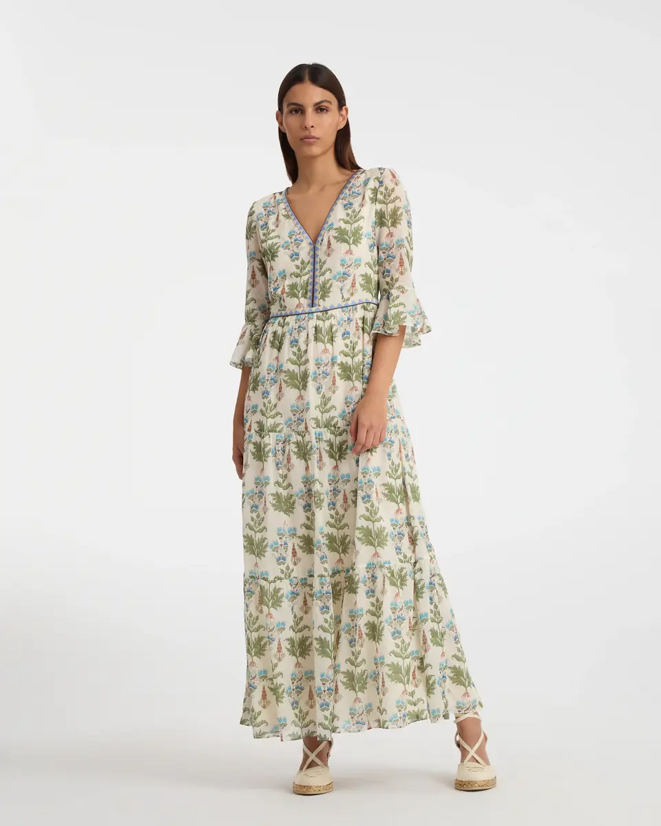 Emporio Sirenuse Bella Dress in Persian Botanic Print | Thumbnail 3 Emporio Sirenuse Bella Dress in Persian Botanic Print | Thumbnail 3