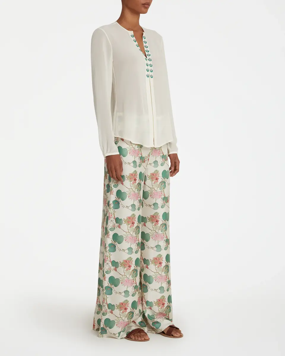 Emporio Sirenuse Lauren Blouse with Embroidery Beads | Thumbnail 3 Emporio Sirenuse Lauren Blouse with Embroidery Beads | Thumbnail 3