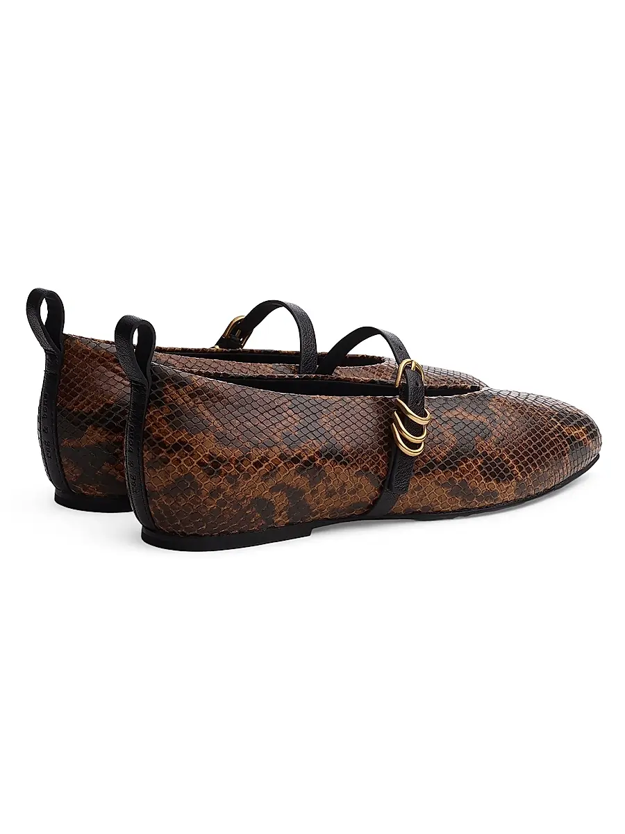 rag & bone Women's Spire Snake-Embossed Leather Mary Jane Flats | Thumbnail 3 rag & bone Women's Spire Snake-Embossed Leather Mary Jane Flats | Thumbnail 3