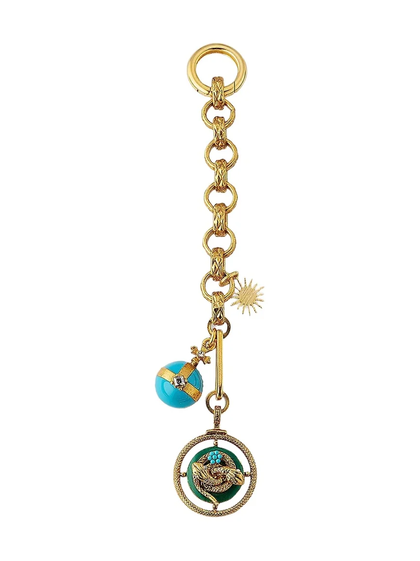 Elizabeth Cole Women's Snake Crystal, Enamel & 24K-Gold-Plated Bag Charm - Nocolor