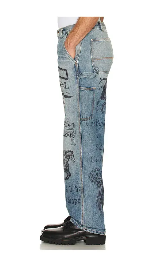 ONE OF THESE DAYS All Over Print Painters Pant | Thumbnail 2