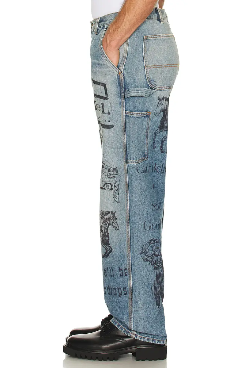 ONE OF THESE DAYS All Over Print Painters Pant | Thumbnail 4