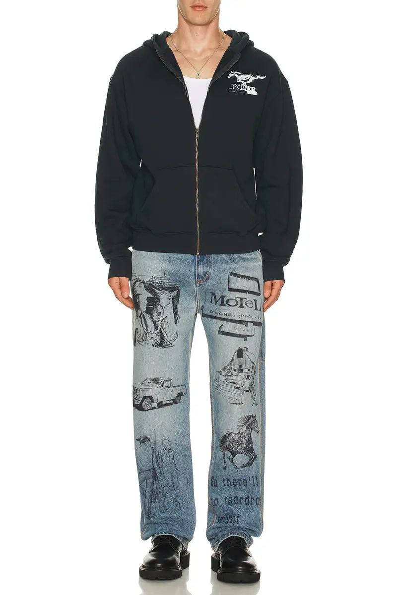ONE OF THESE DAYS All Over Print Painters Pant | Thumbnail 6