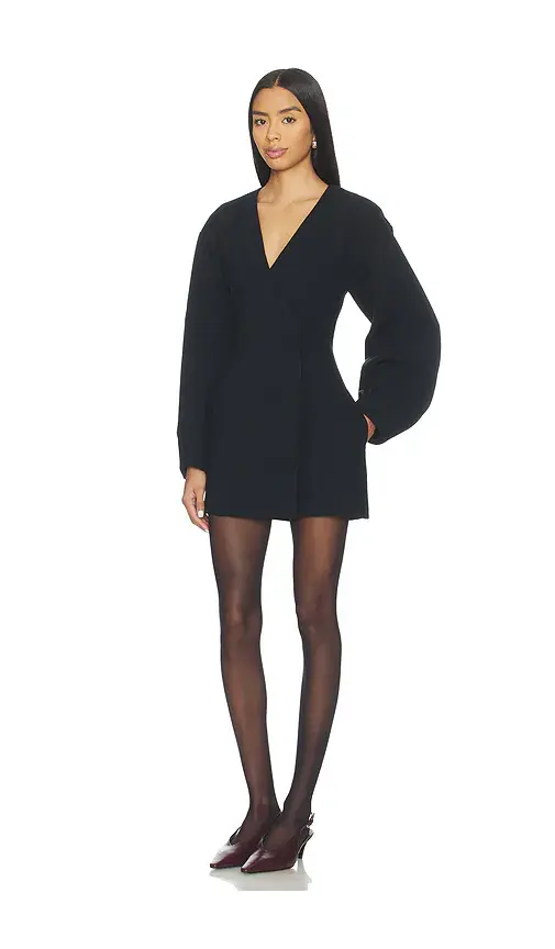 EAVES Norna Polished Crepe Mini Dress | Thumbnail 2 EAVES Norna Polished Crepe Mini Dress | Thumbnail 2