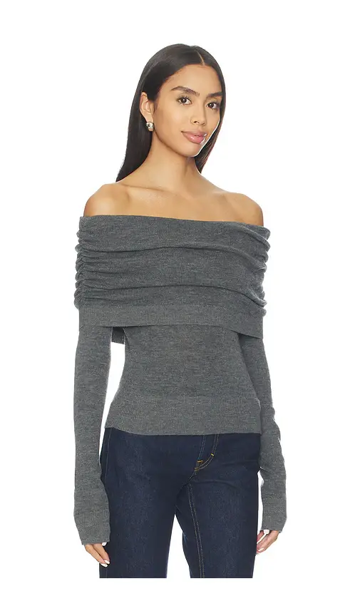 susana monaco Light Merino Off Shoulder Sweater | Thumbnail 2 susana monaco Light Merino Off Shoulder Sweater | Thumbnail 2