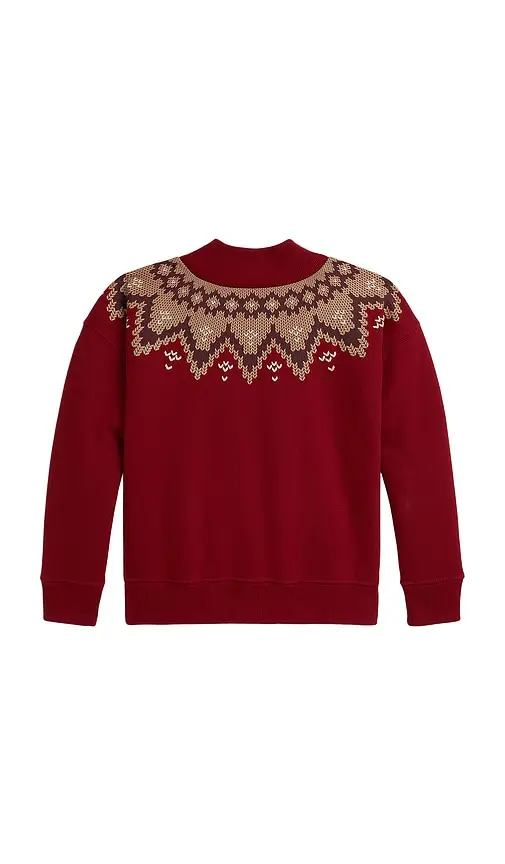 Polo Ralph Lauren Long Sleeve Lightweight Fleece Mockneck Bubble Sweatshirt | Thumbnail 2