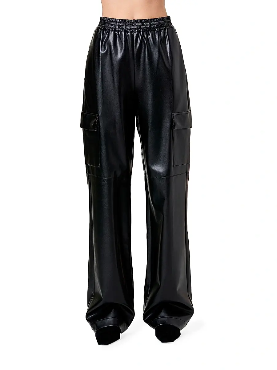 Nicholas the Label Women's Edwina Faux Leather Cargo Pants | Thumbnail 3 Nicholas the Label Women's Edwina Faux Leather Cargo Pants | Thumbnail 3