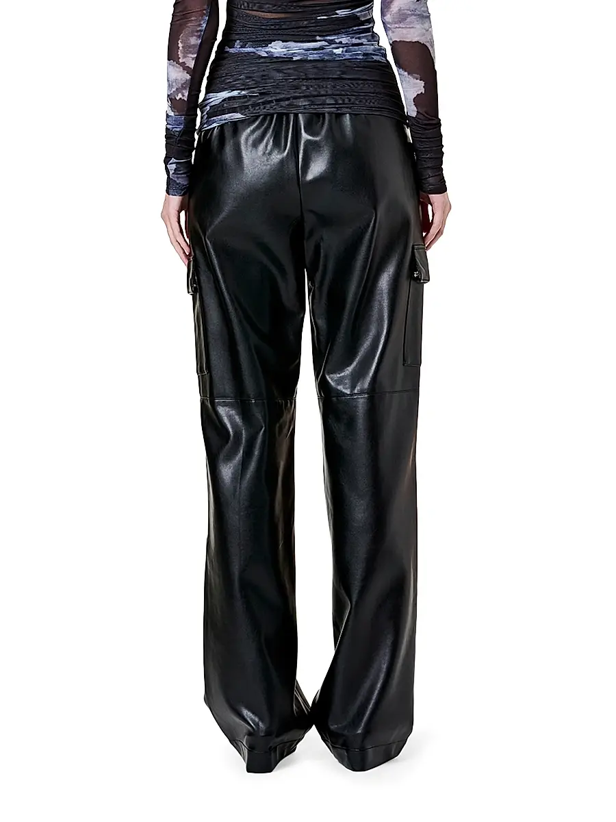 Nicholas the Label Women's Edwina Faux Leather Cargo Pants | Thumbnail 5 Nicholas the Label Women's Edwina Faux Leather Cargo Pants | Thumbnail 5