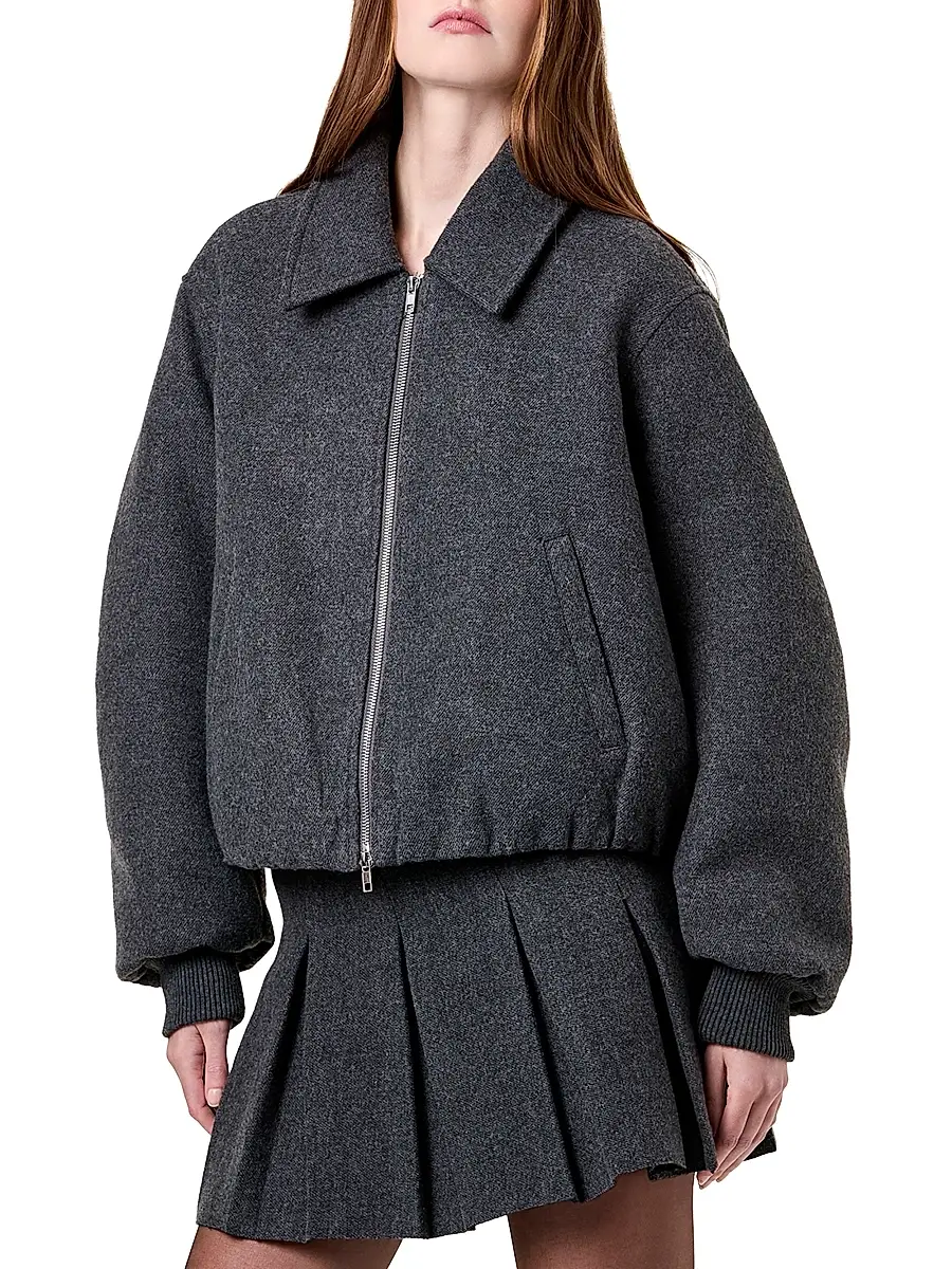 Nicholas the Label Women's Frida Wool-Blend Bomber Jacket | Thumbnail 3
