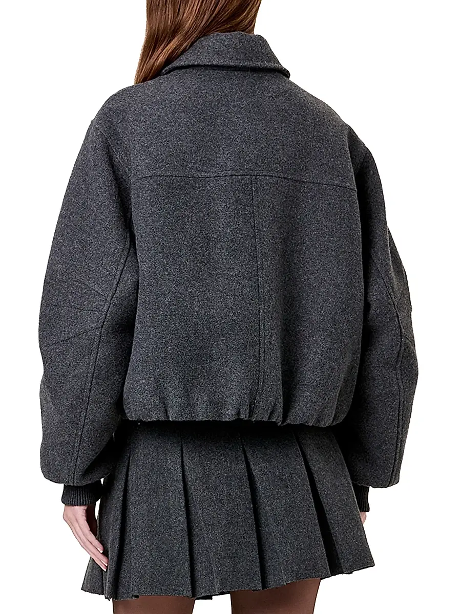 Nicholas the Label Women's Frida Wool-Blend Bomber Jacket | Thumbnail 5