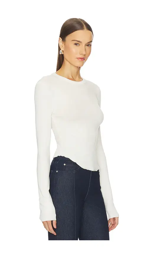 GRLFRND Scoop Hem Long Sleeve Tee | Thumbnail 7