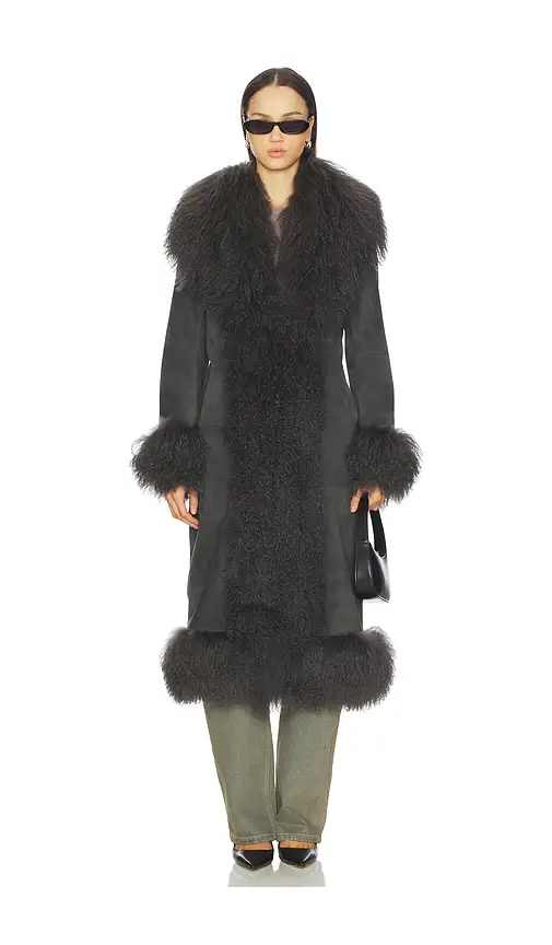 Susanna Chow Dorothy Suede Maxi Coat | Thumbnail 2 Susanna Chow Dorothy Suede Maxi Coat | Thumbnail 2
