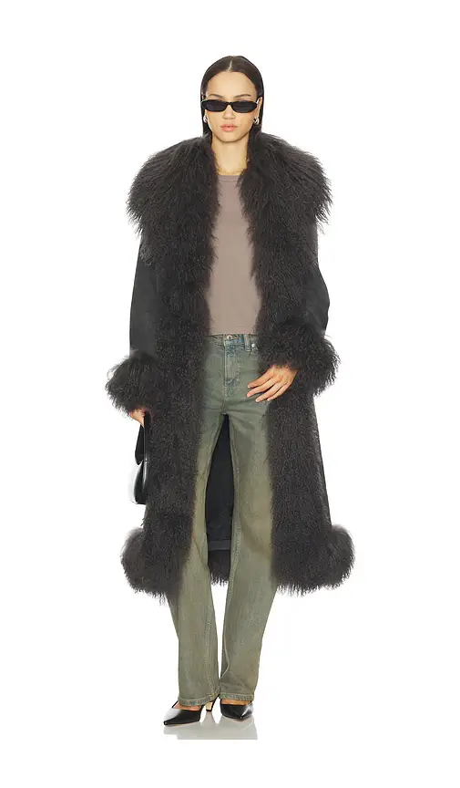Susanna Chow Dorothy Suede Maxi Coat