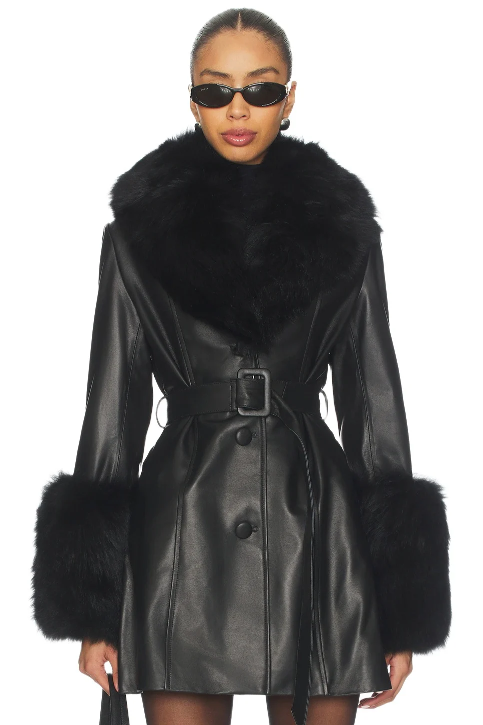 Susanna Chow Roxy Leather Coat