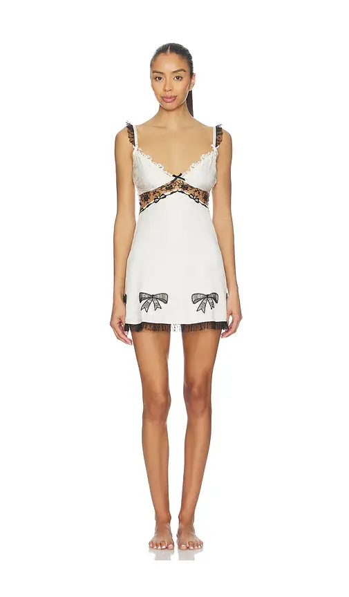 For Love & Lemons Bow Time Slip Dress