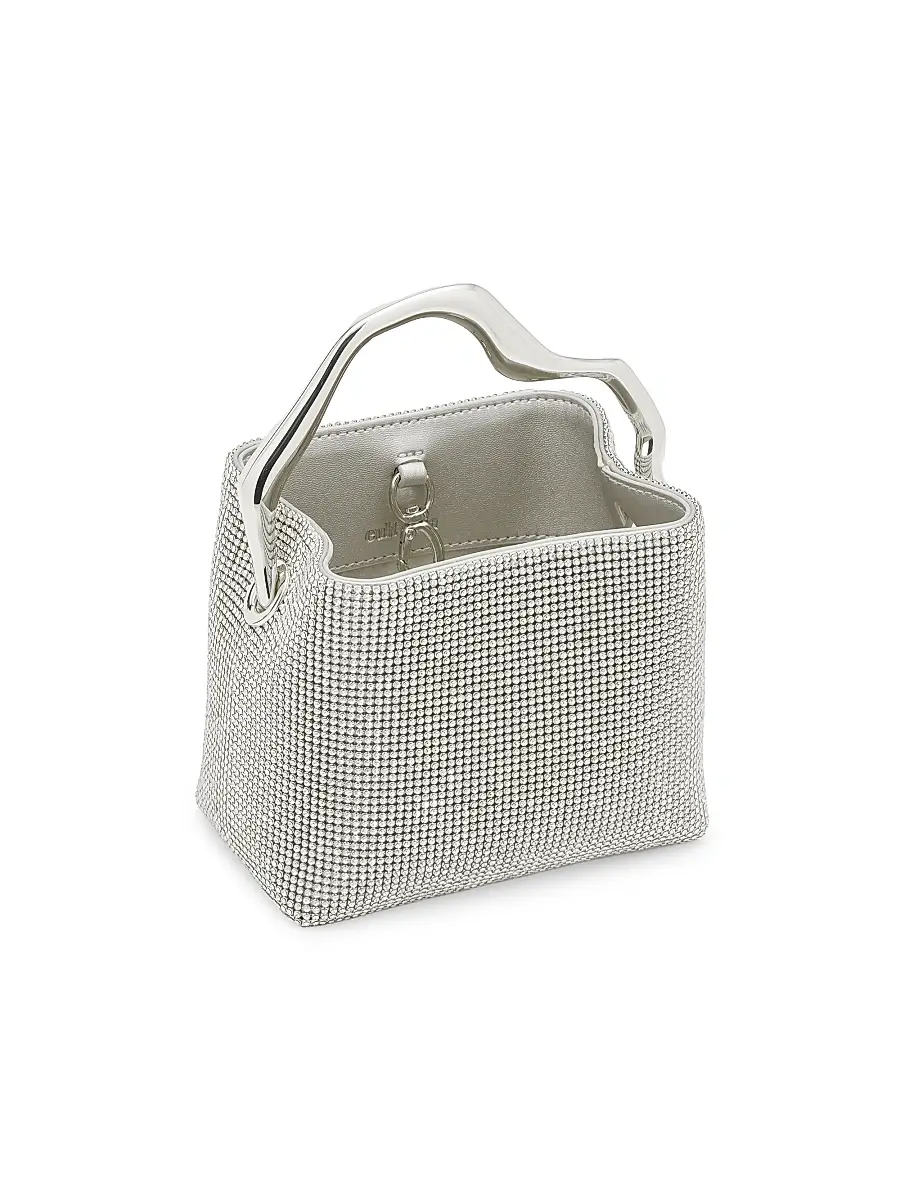 Cult Gaia Women's Mini Solene Rhinestone Top Handle Bag - Clear | Thumbnail 3 Cult Gaia Women's Mini Solene Rhinestone Top Handle Bag - Clear | Thumbnail 3
