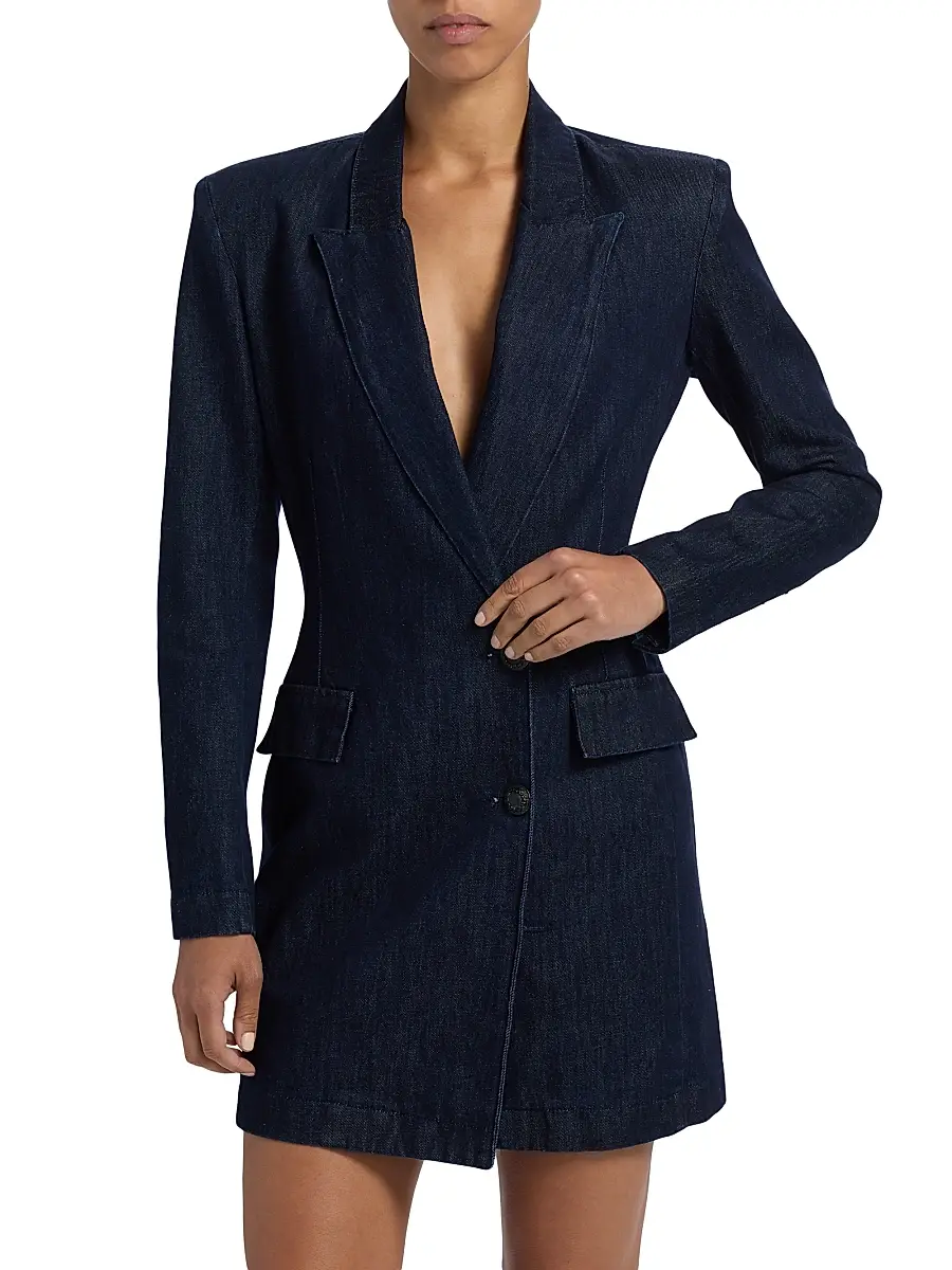 L'Agence Women's Kylan Denim Blazer Minidress | Thumbnail 3