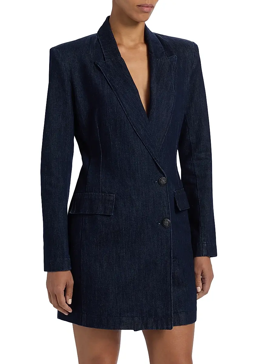 L'Agence Women's Kylan Denim Blazer Minidress | Thumbnail 4