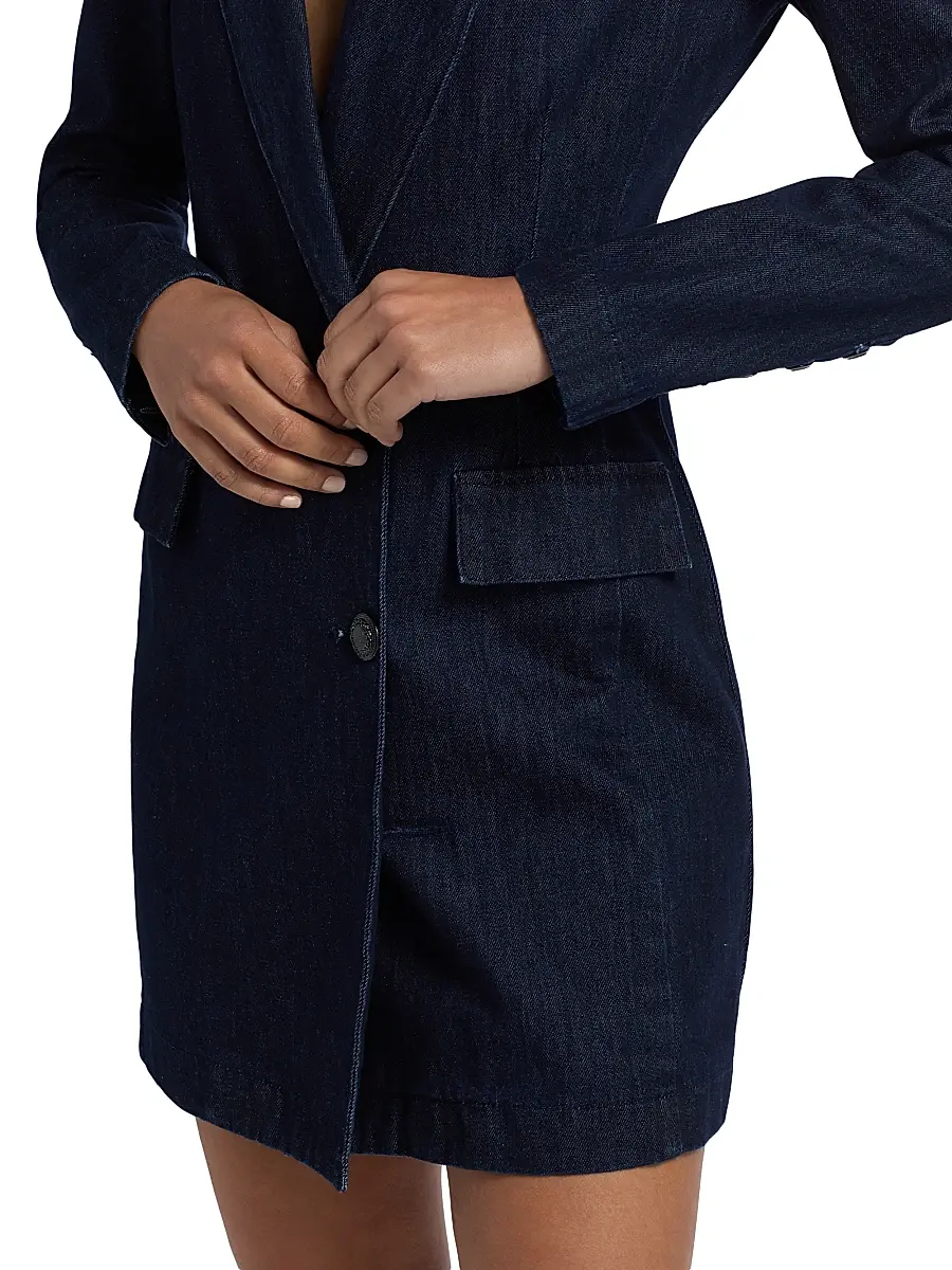 L'Agence Women's Kylan Denim Blazer Minidress | Thumbnail 6