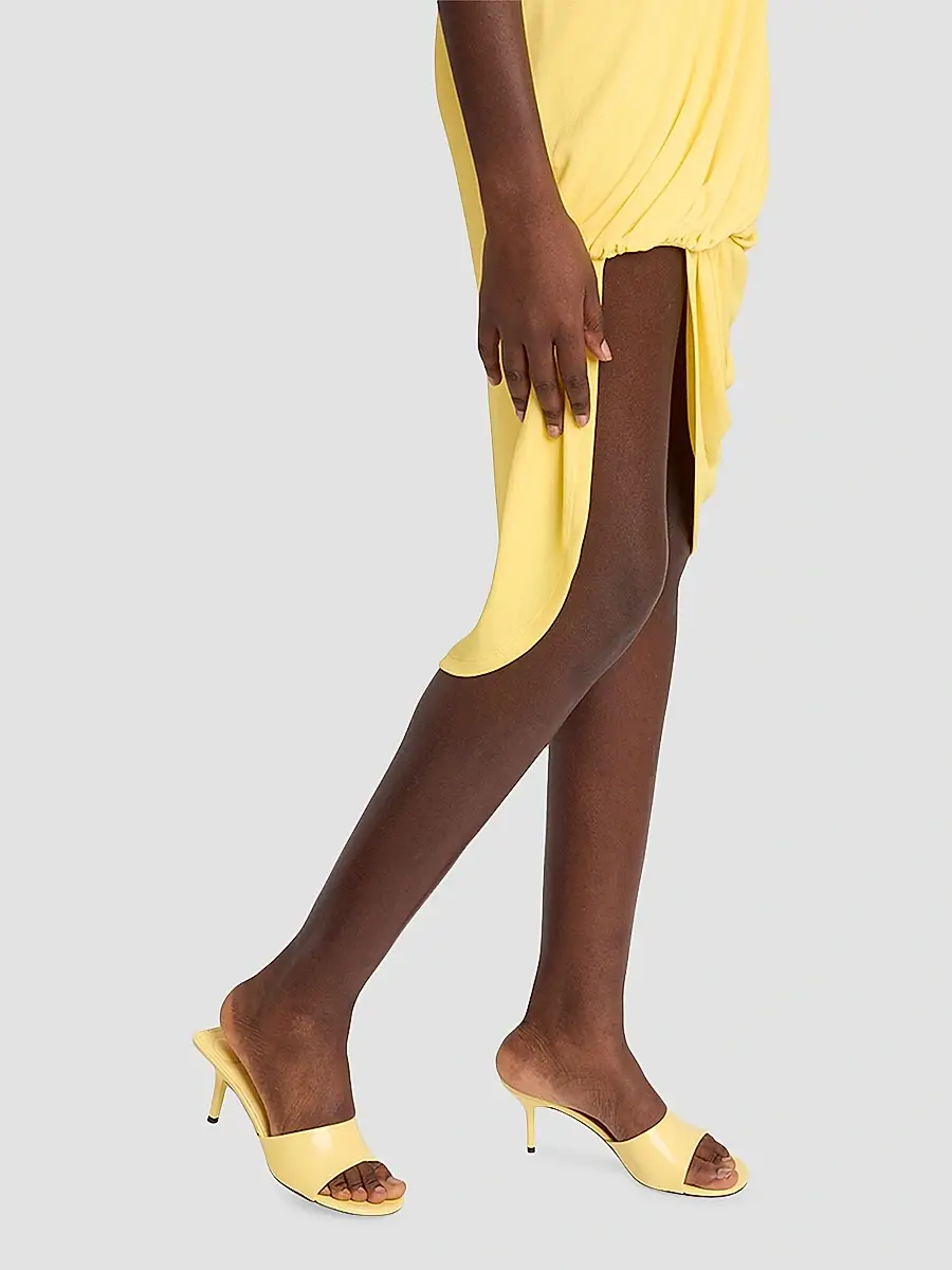 Jacquemus Women's Les Cubisto 70MM Leather Mules - Light Yellow | Thumbnail 2 Jacquemus Women's Les Cubisto 70MM Leather Mules - Light Yellow | Thumbnail 2