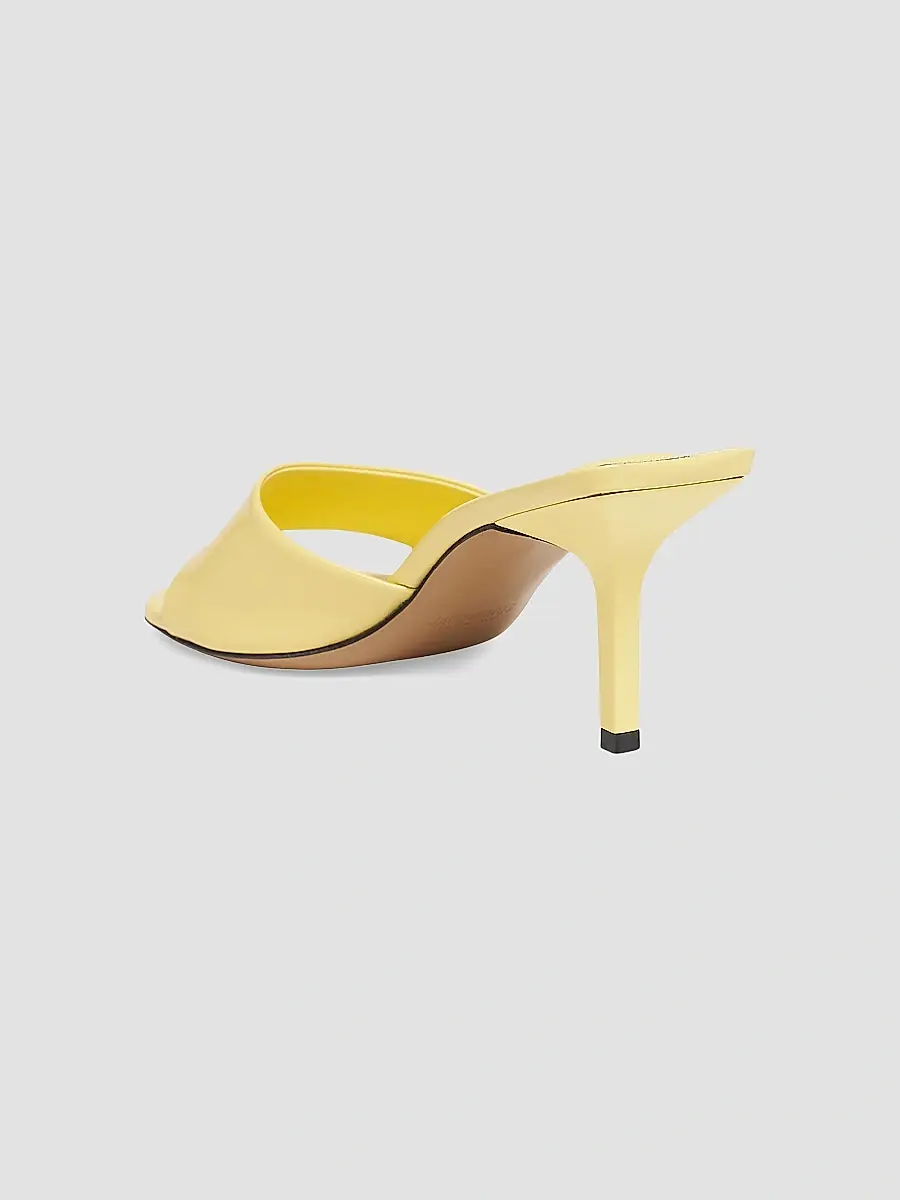 Jacquemus Women's Les Cubisto 70MM Leather Mules - Light Yellow | Thumbnail 3 Jacquemus Women's Les Cubisto 70MM Leather Mules - Light Yellow | Thumbnail 3