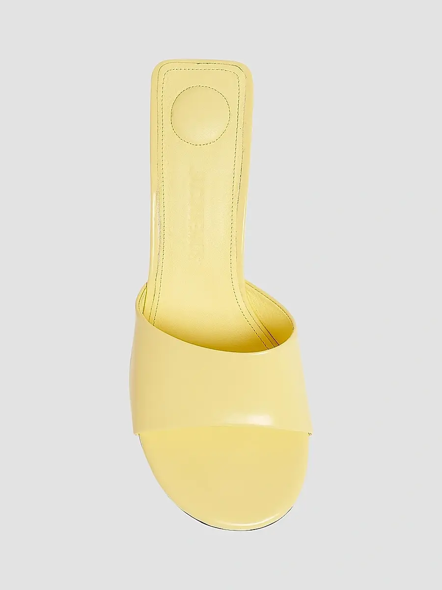Jacquemus Women's Les Cubisto 70MM Leather Mules - Light Yellow | Thumbnail 4 Jacquemus Women's Les Cubisto 70MM Leather Mules - Light Yellow | Thumbnail 4