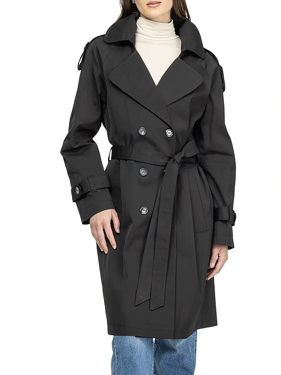 Gorski Women's Lightweight Belted Trench Coat | Thumbnail 2