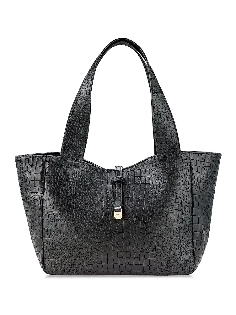 Women's Mercer Croc-Embossed Leather Tote Bag