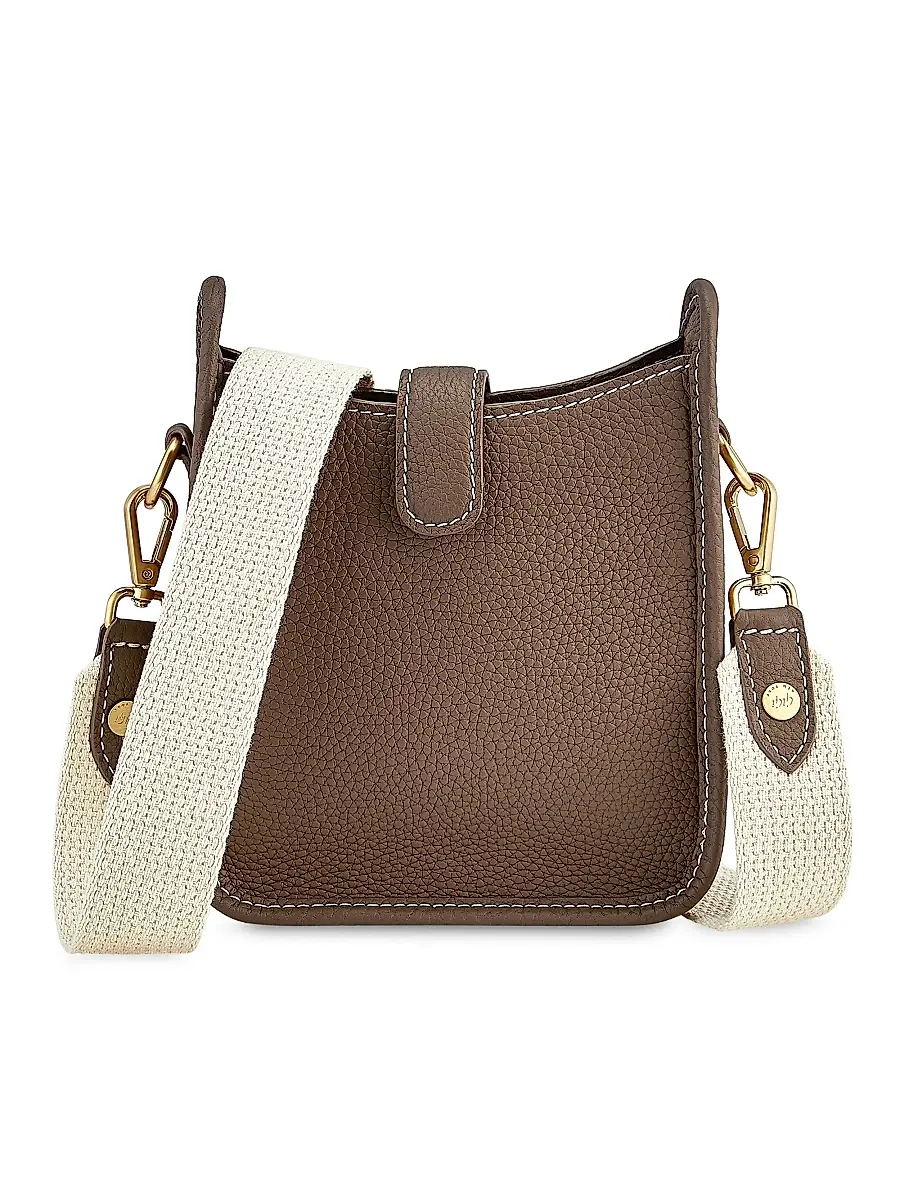 GiGi New York Women's Ellie Leather Crossbody Bag - Taupe | Image 1 GiGi New York Women's Ellie Leather Crossbody Bag - Taupe | Image 1