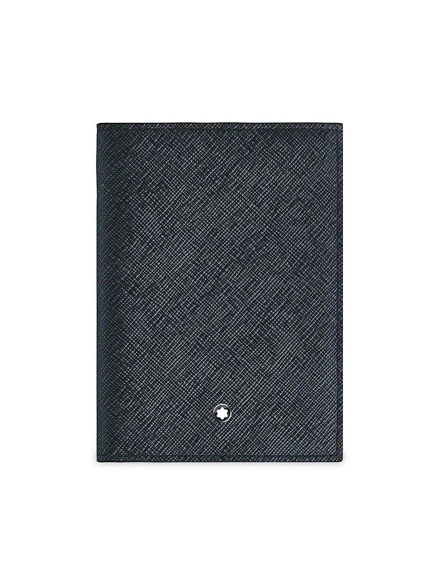 Men's Sartorial Two-Tone Embossed-Leather Passport Case