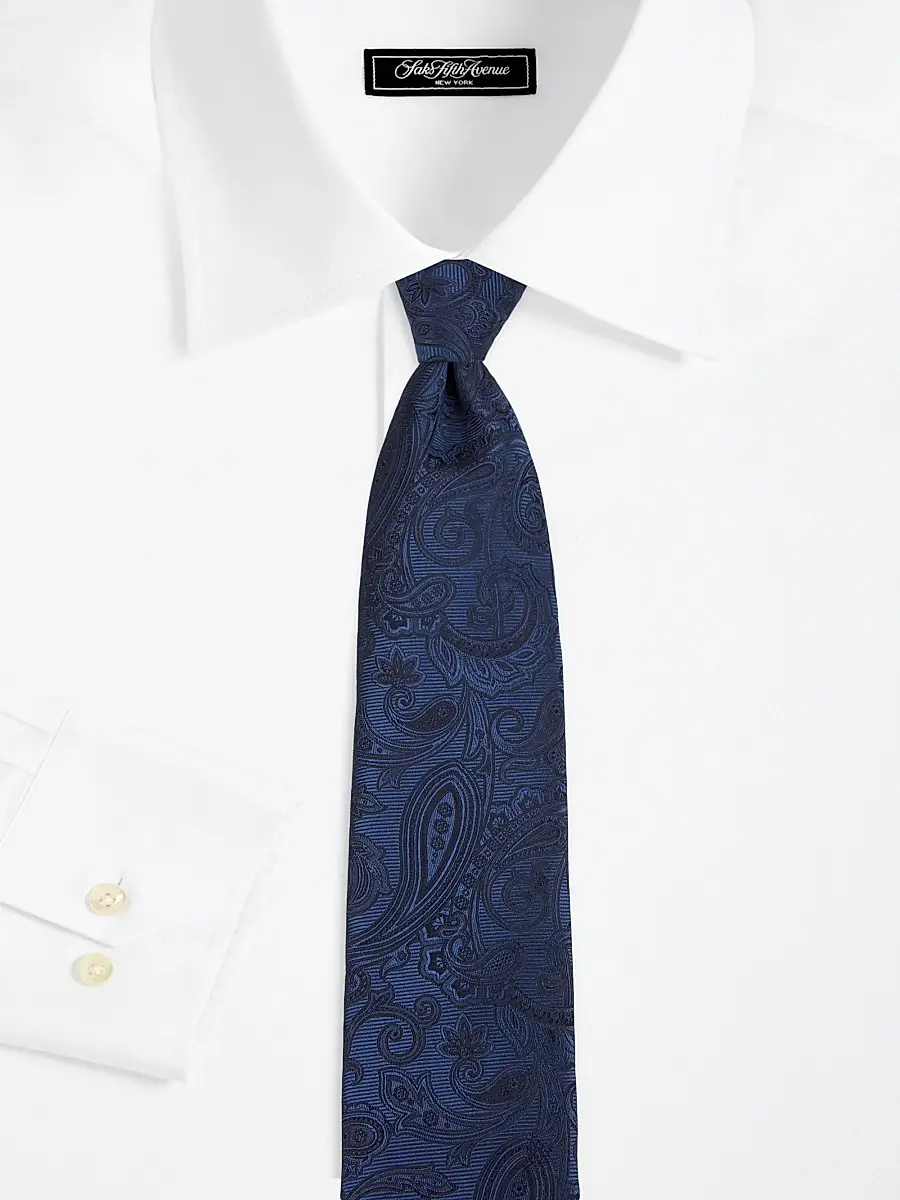 Canali Men's Paisley Silk Tie - Blue | Thumbnail 2 Canali Men's Paisley Silk Tie - Blue | Thumbnail 2