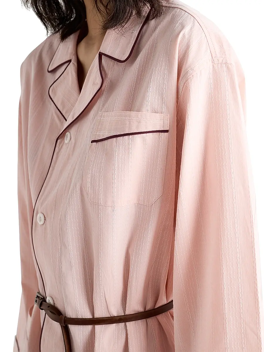 Prada Women's Cotton Shirt Dress - Pink | Thumbnail 4 Prada Women's Cotton Shirt Dress - Pink | Thumbnail 4