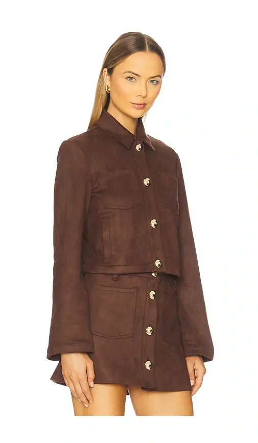 Bardot Lorenzo Faux Suede Shirt | Thumbnail 2 Bardot Lorenzo Faux Suede Shirt | Thumbnail 2