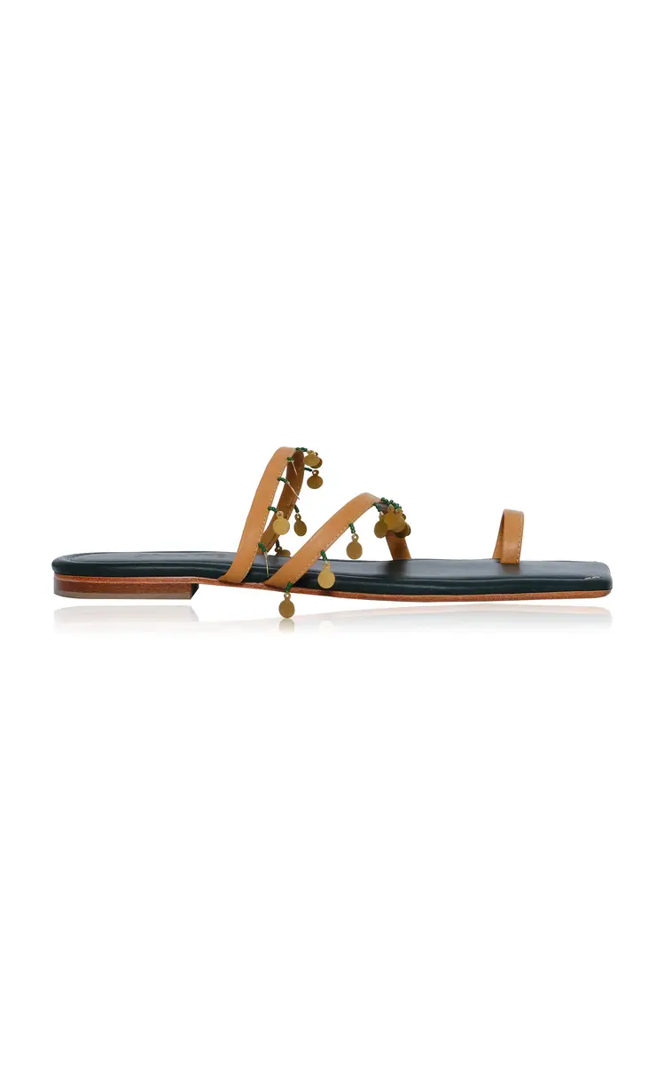 Johanna Ortiz Glimmering Shores Leather Sandals - Tan | Image 1 Johanna Ortiz Glimmering Shores Leather Sandals - Tan | Image 1