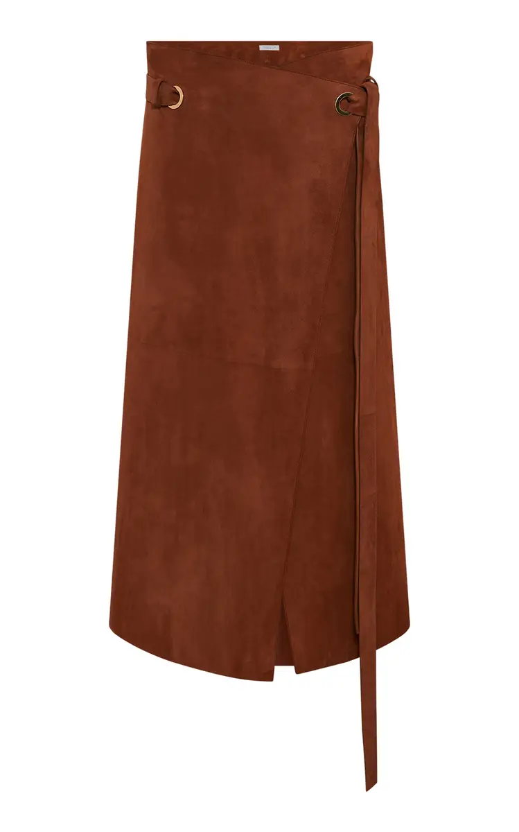 Gabriela Hearst Idalia Belted Suede Midi Wrap Skirt | Thumbnail 6 Gabriela Hearst Idalia Belted Suede Midi Wrap Skirt | Thumbnail 6