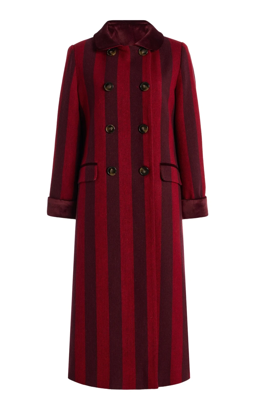 LA VESTE Miranda Striped Wool Coat
