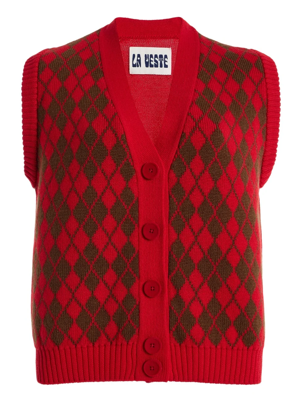 LA VESTE Arlequín Knit Wool Vest