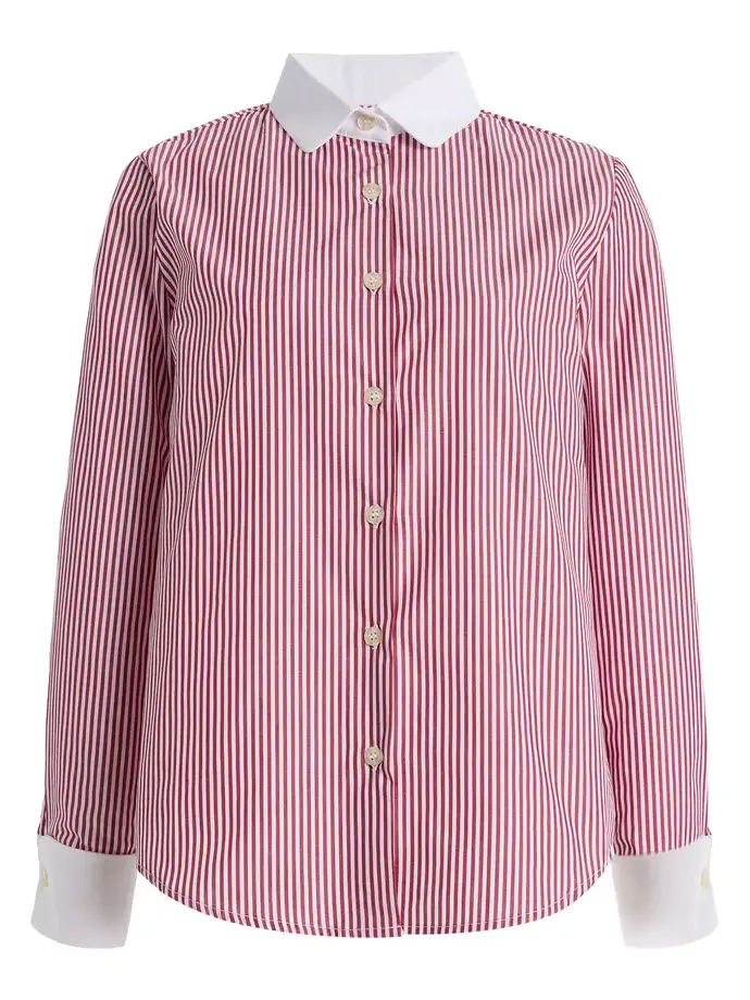 Shelby Striped Wool-Cotton Shirt Shelby Striped Wool-Cotton Shirt