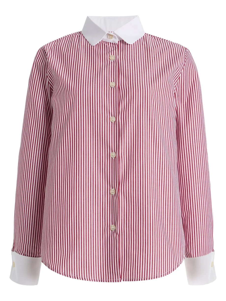 Shelby Striped Wool-Cotton Shirt Shelby Striped Wool-Cotton Shirt
