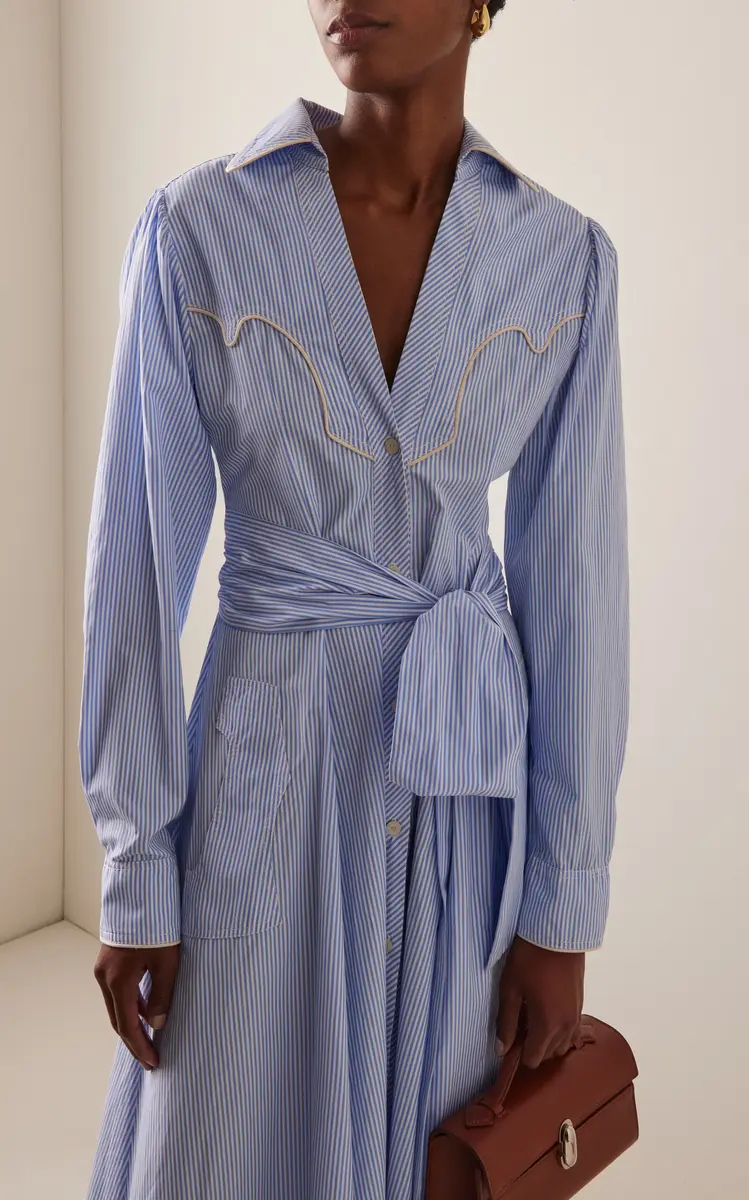 Johanna Ortiz Vela De Cruz Embroidered Poplin Midi Shirt Dress | Thumbnail 3 Johanna Ortiz Vela De Cruz Embroidered Poplin Midi Shirt Dress | Thumbnail 3
