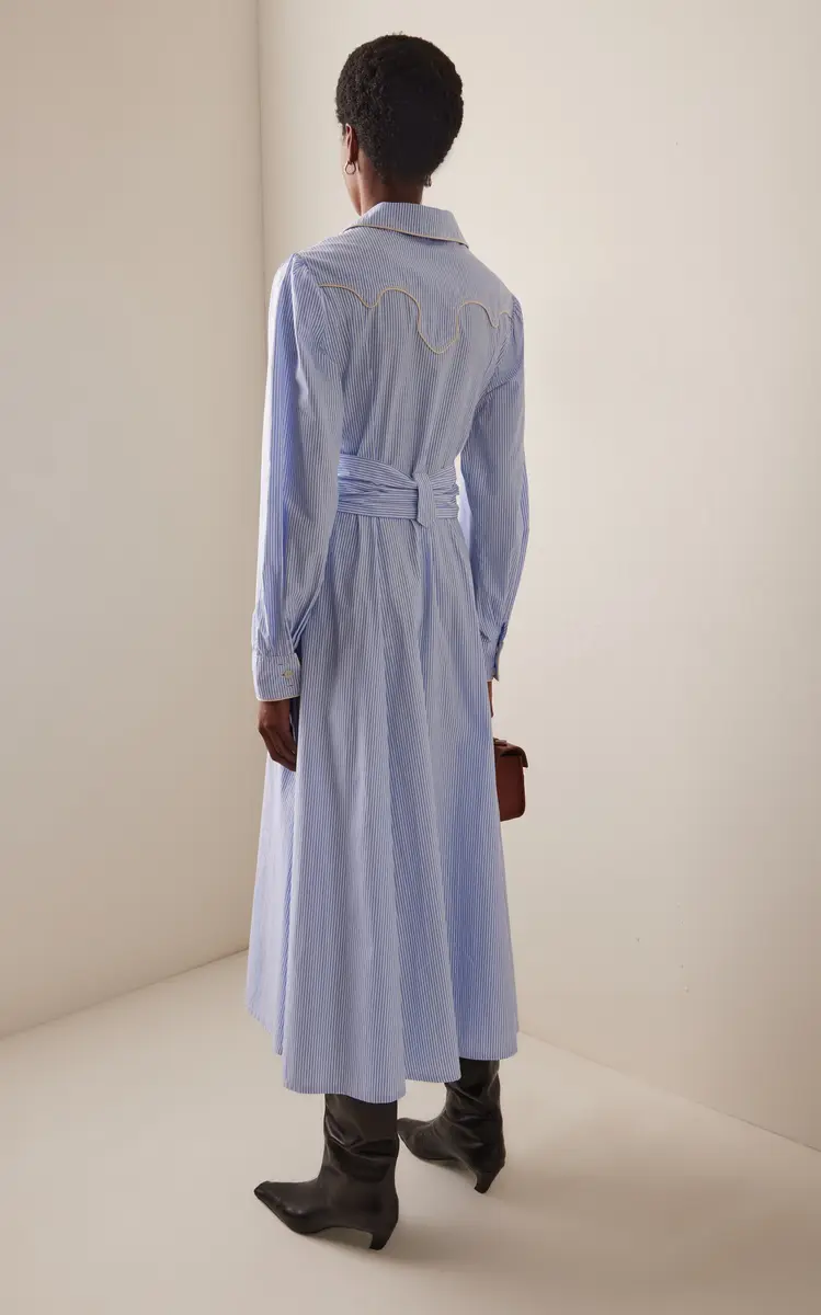 Johanna Ortiz Vela De Cruz Embroidered Poplin Midi Shirt Dress | Thumbnail 4 Johanna Ortiz Vela De Cruz Embroidered Poplin Midi Shirt Dress | Thumbnail 4