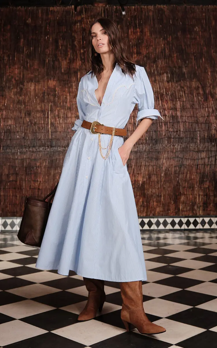 Johanna Ortiz Vela De Cruz Embroidered Poplin Midi Shirt Dress | Thumbnail 5 Johanna Ortiz Vela De Cruz Embroidered Poplin Midi Shirt Dress | Thumbnail 5